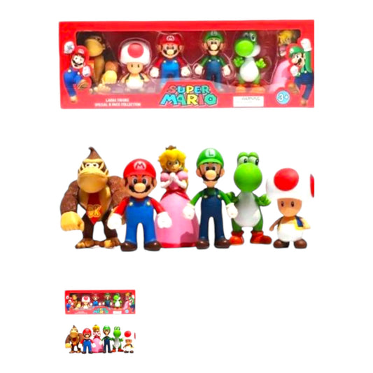 SET DE FIGURA MARIO BROS 6 UNIDADES