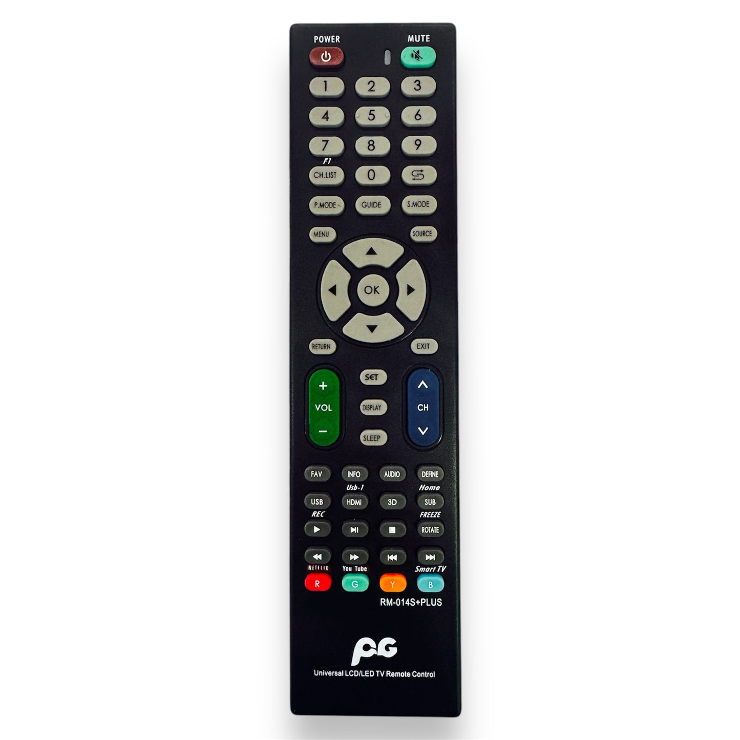 CONTROL UNIVERSAL TELEVISOR PANTALLA SMART TV RM-014S+PLUS B.AAA