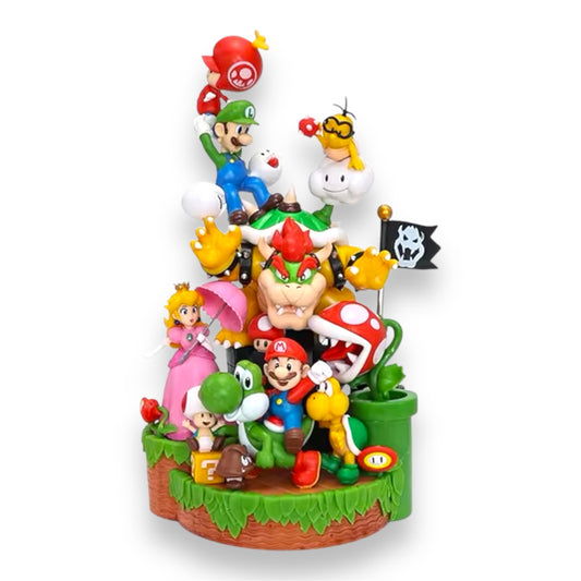 Figuras de acción de Super Bros, Mario, Luigi, Yoshi, princesa Peach, Bowser, Toad, Koopa, Troopa, Goomba, Boo, modelo de colección, juguetes de regalo, 28CM